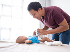 Changing diapers